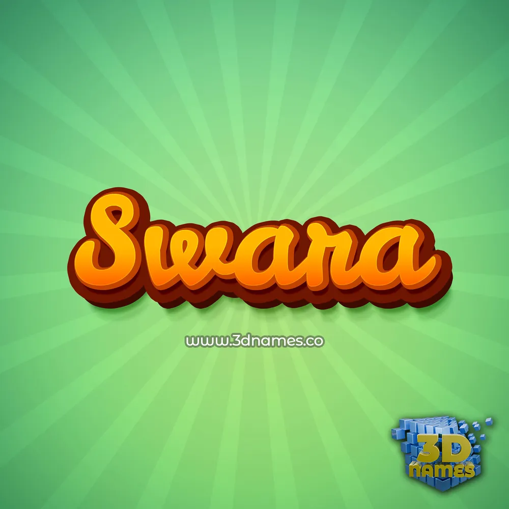 swara in Green Rays style - 3D name wallpaper