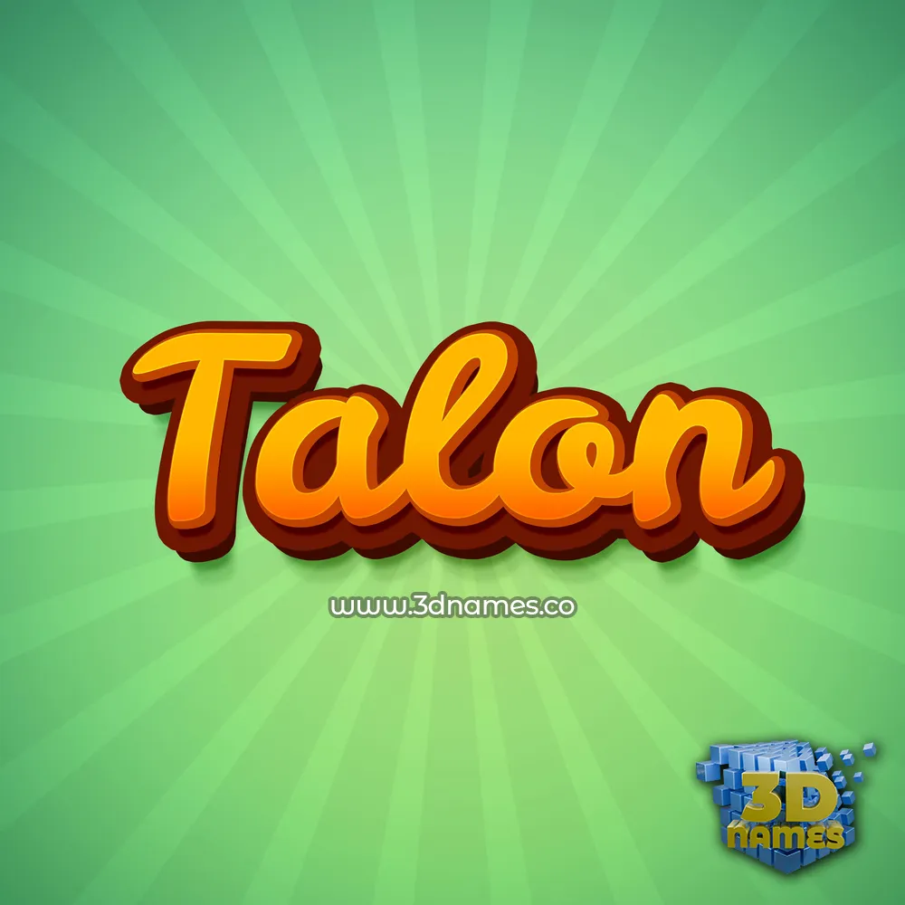 talon in Green Rays style - 3D name wallpaper