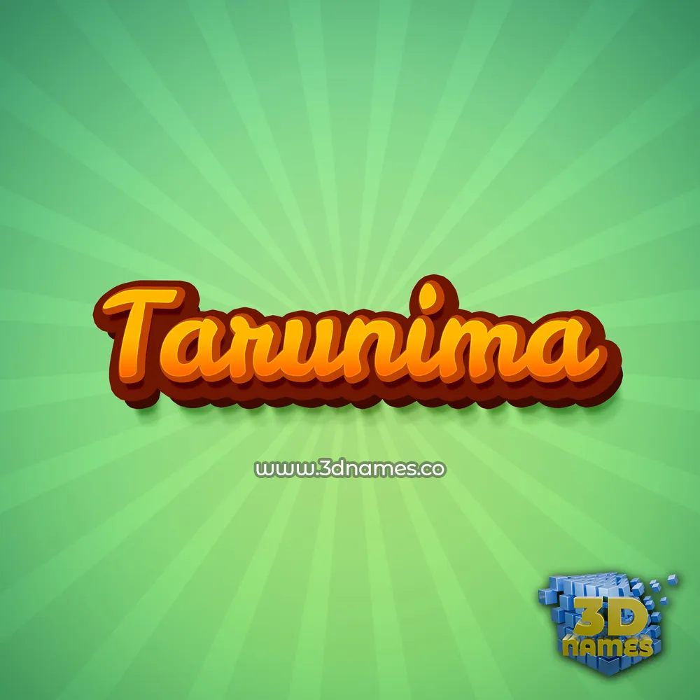 tarunima in Green Rays style - 3D name wallpaper