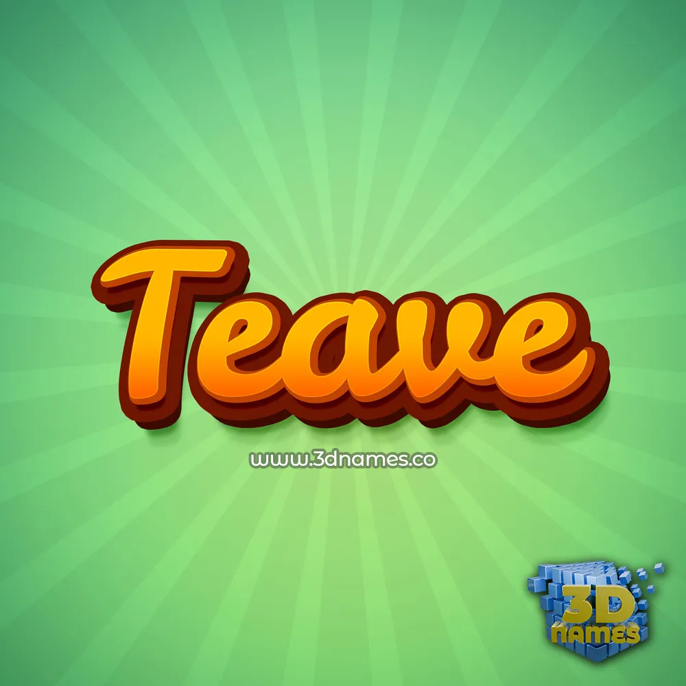 teave in Green Rays style - 3D name wallpaper teave in Green Rays style - 3D name wallpaper