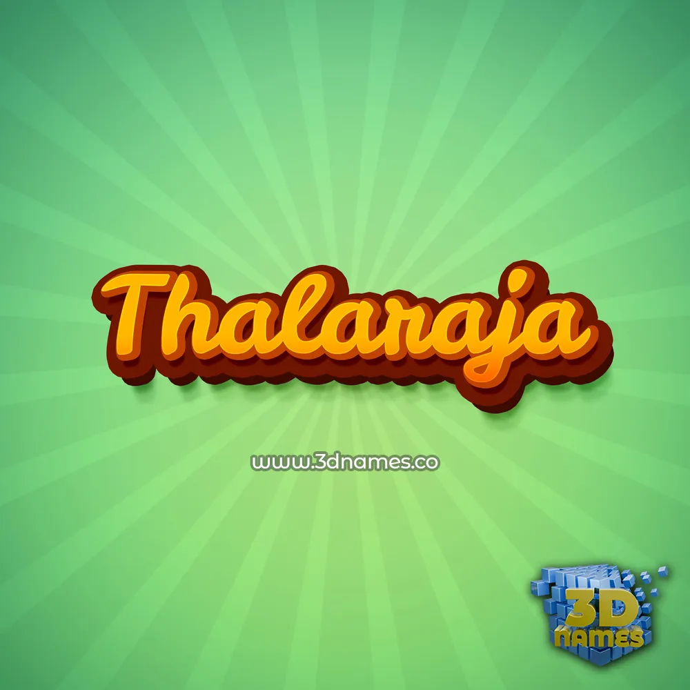 thalaraja in Green Rays style - 3D name wallpaper