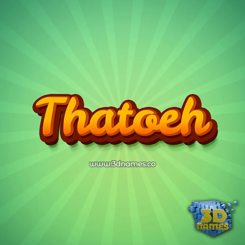 thatoeh in Green Rays style - 3D name wallpaper
