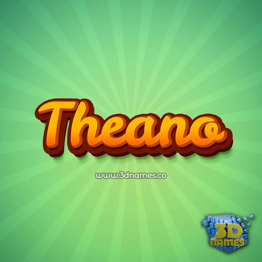 theano in Green Rays style - 3D name wallpaper theano in Green Rays style - 3D name wallpaper
