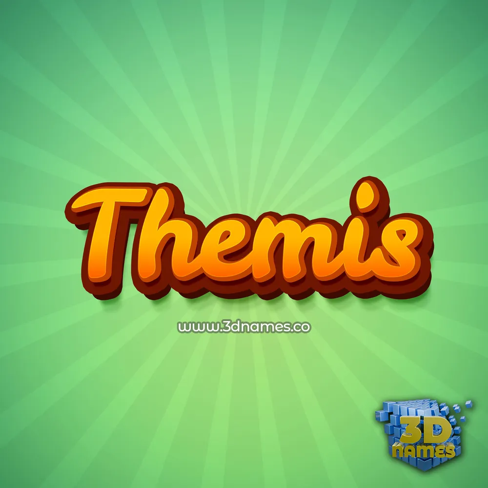 themis in Green Rays style - 3D name wallpaper