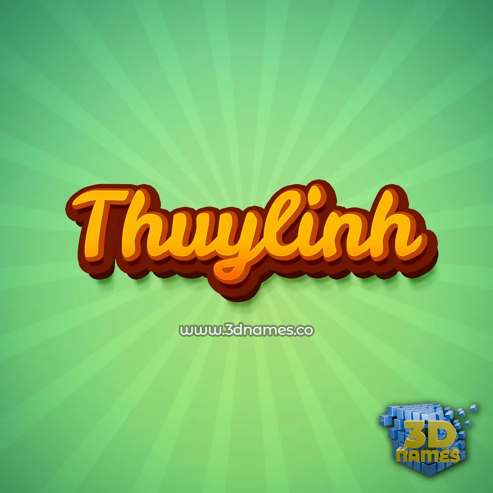 thuylinh in Green Rays style - 3D name wallpaper