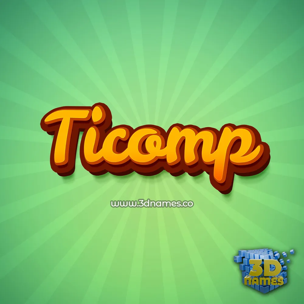 ticomp in Green Rays style - 3D name wallpaper ticomp in Green Rays style - 3D name wallpaper