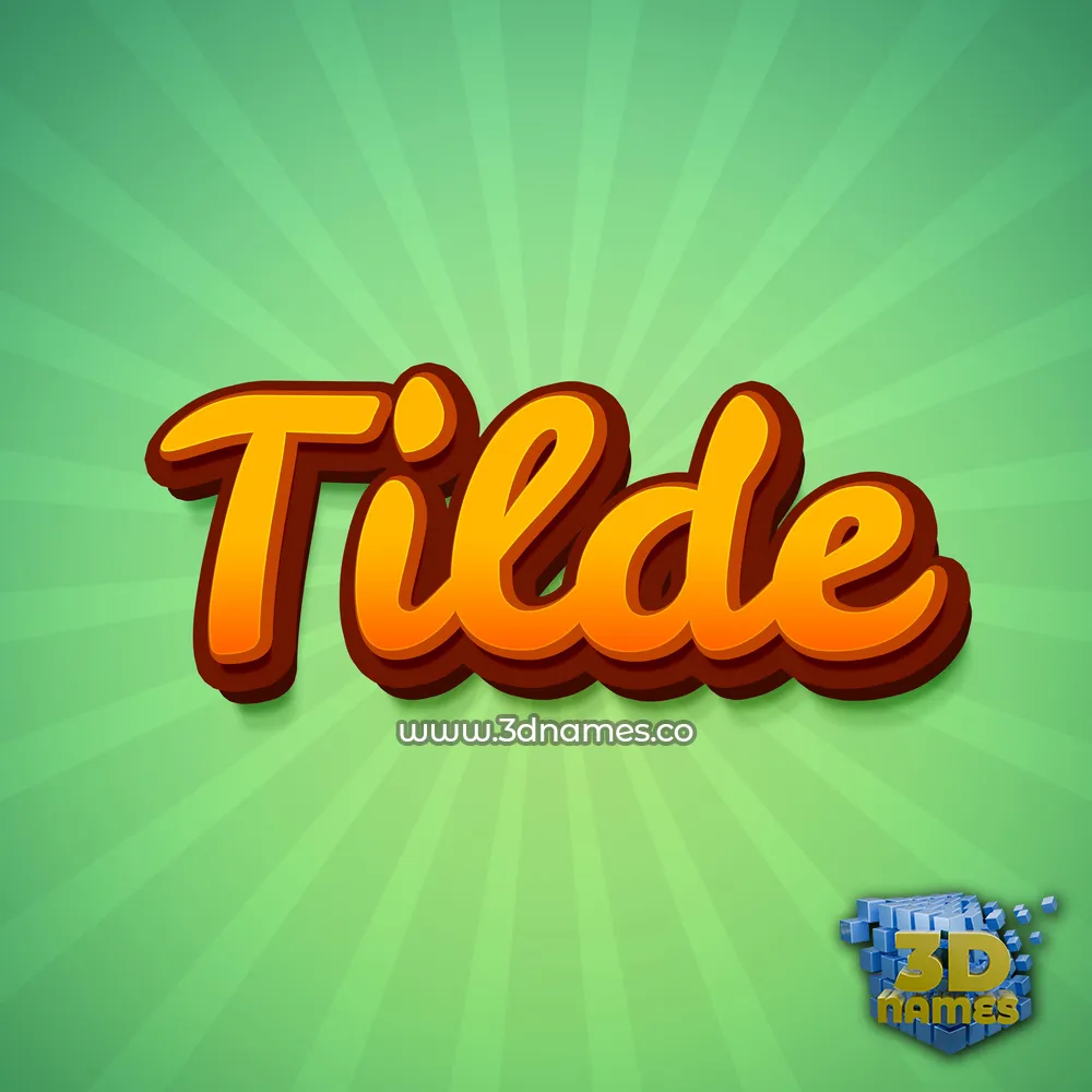 tilde in Green Rays style - 3D name wallpaper tilde in Green Rays style - 3D name wallpaper