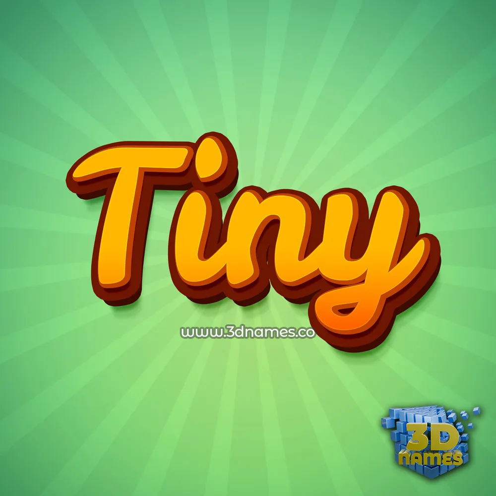 tiny in Green Rays style - 3D name wallpaper