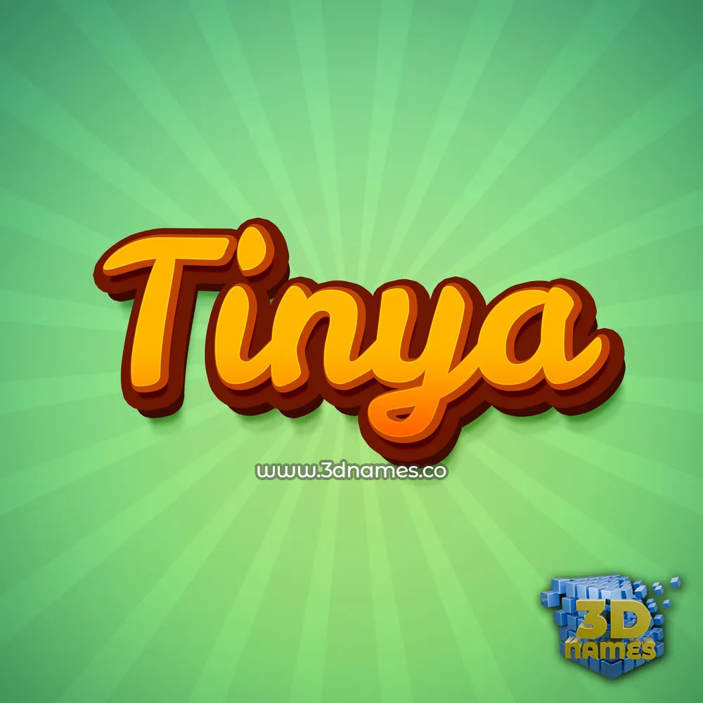 tinya in Green Rays style - 3D name wallpaper