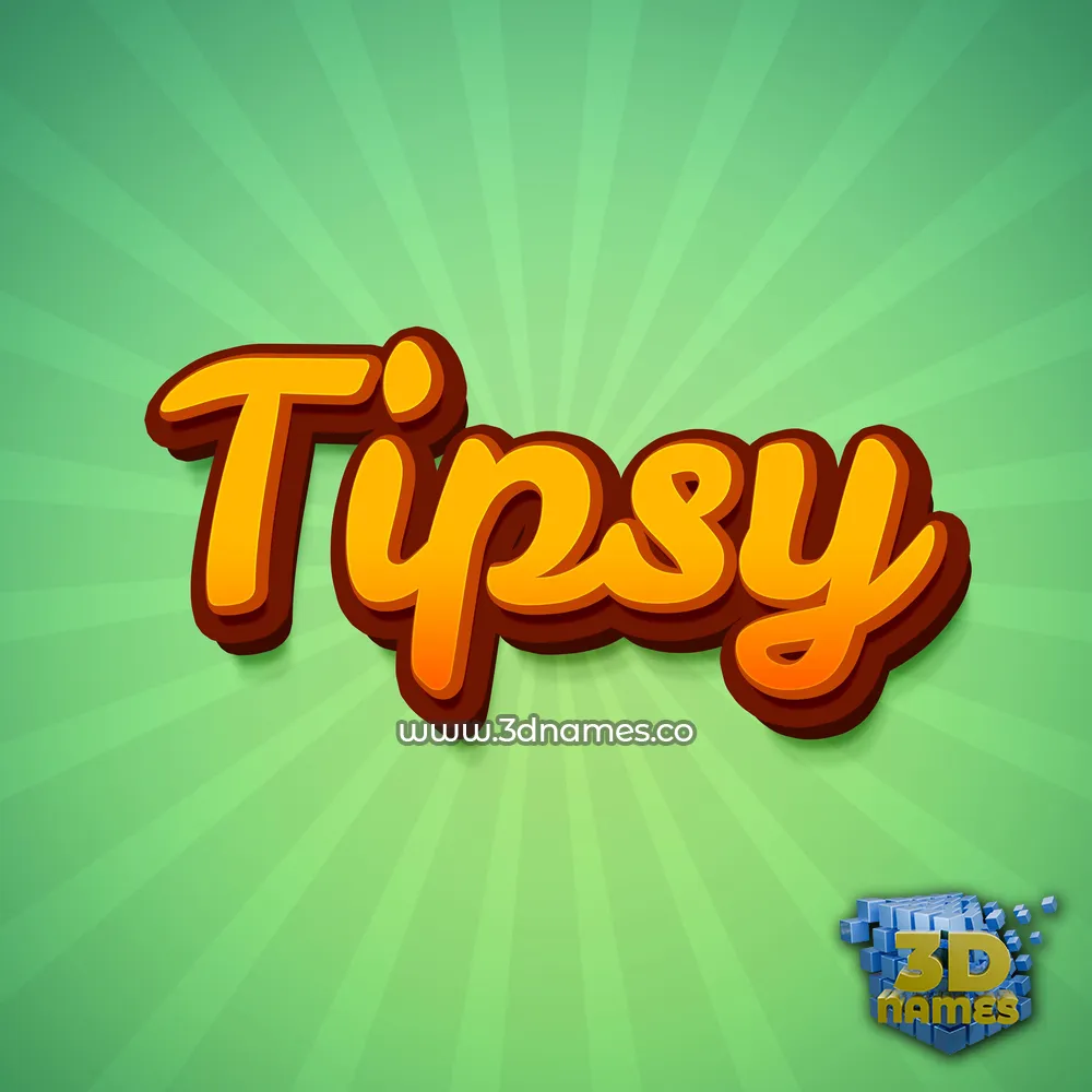 tipsy in Green Rays style - 3D name wallpaper tipsy in Green Rays style - 3D name wallpaper