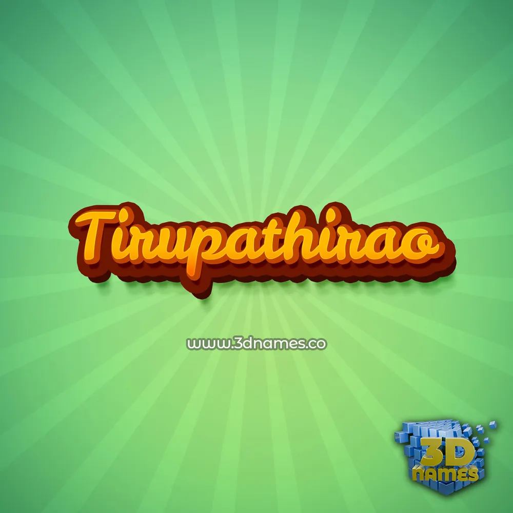 tirupathirao in Green Rays style - 3D name wallpaper