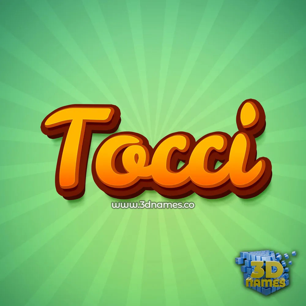 tocci in Green Rays style - 3D name wallpaper tocci in Green Rays style - 3D name wallpaper