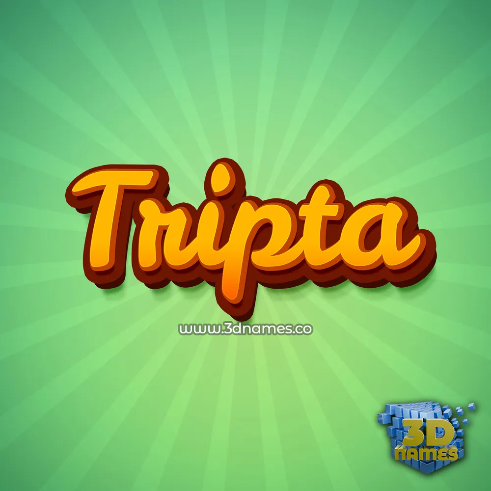 tripta in Green Rays style - 3D name wallpaper