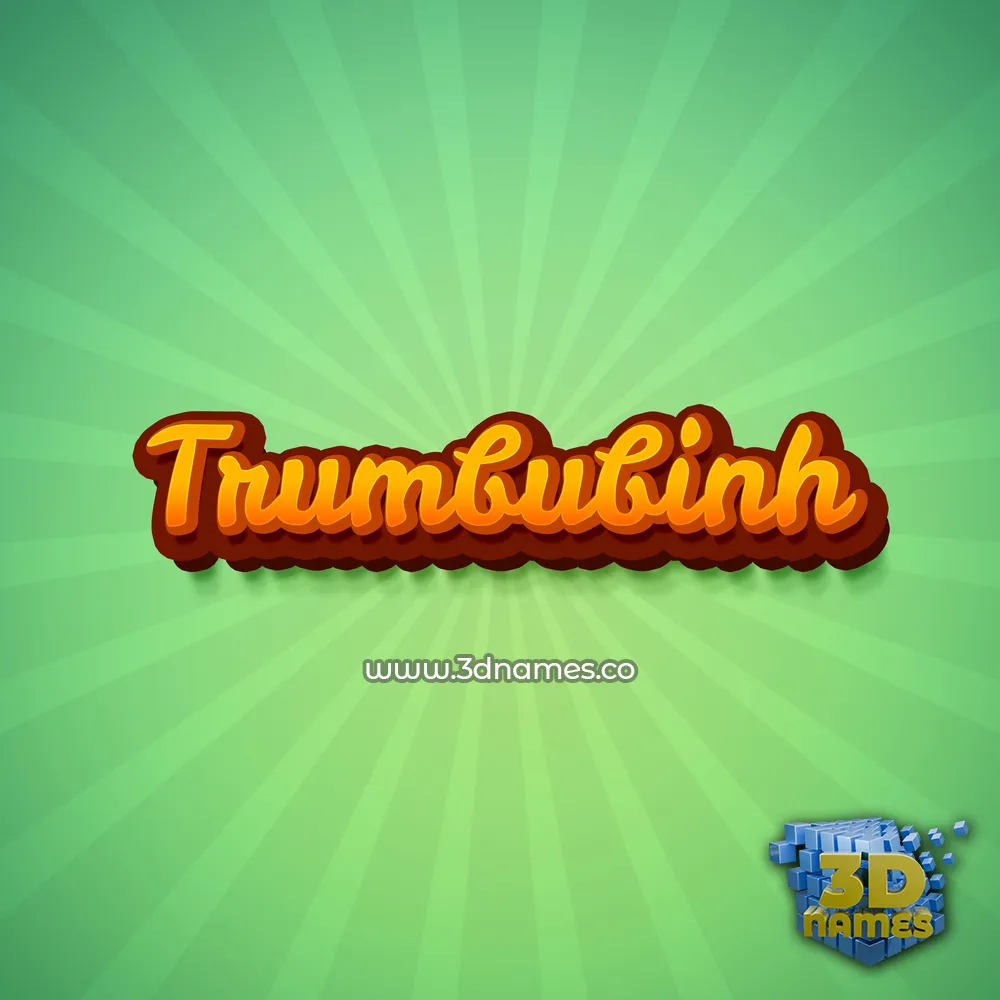 trumbubinh in Green Rays style - 3D name wallpaper trumbubinh in Green Rays style - 3D name wallpaper