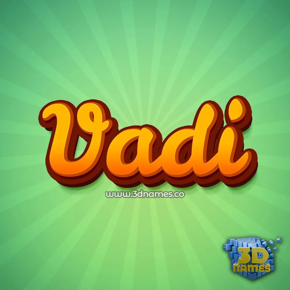 vadi in Green Rays style - 3D name wallpaper vadi in Green Rays style - 3D name wallpaper