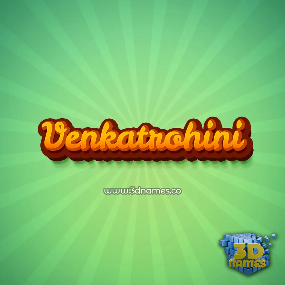 venkatrohini in Green Rays style - 3D name wallpaper