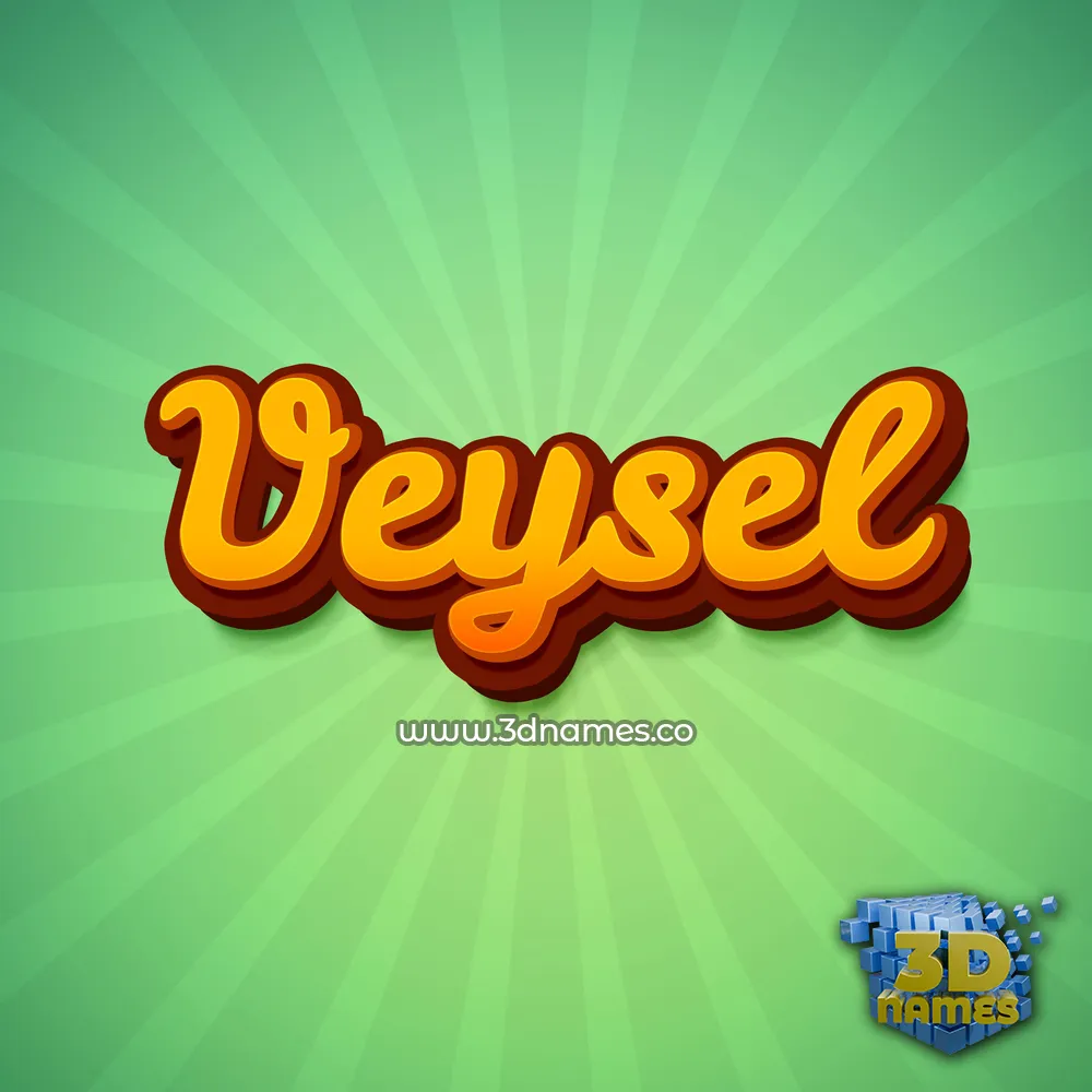 veysel in Green Rays style - 3D name wallpaper