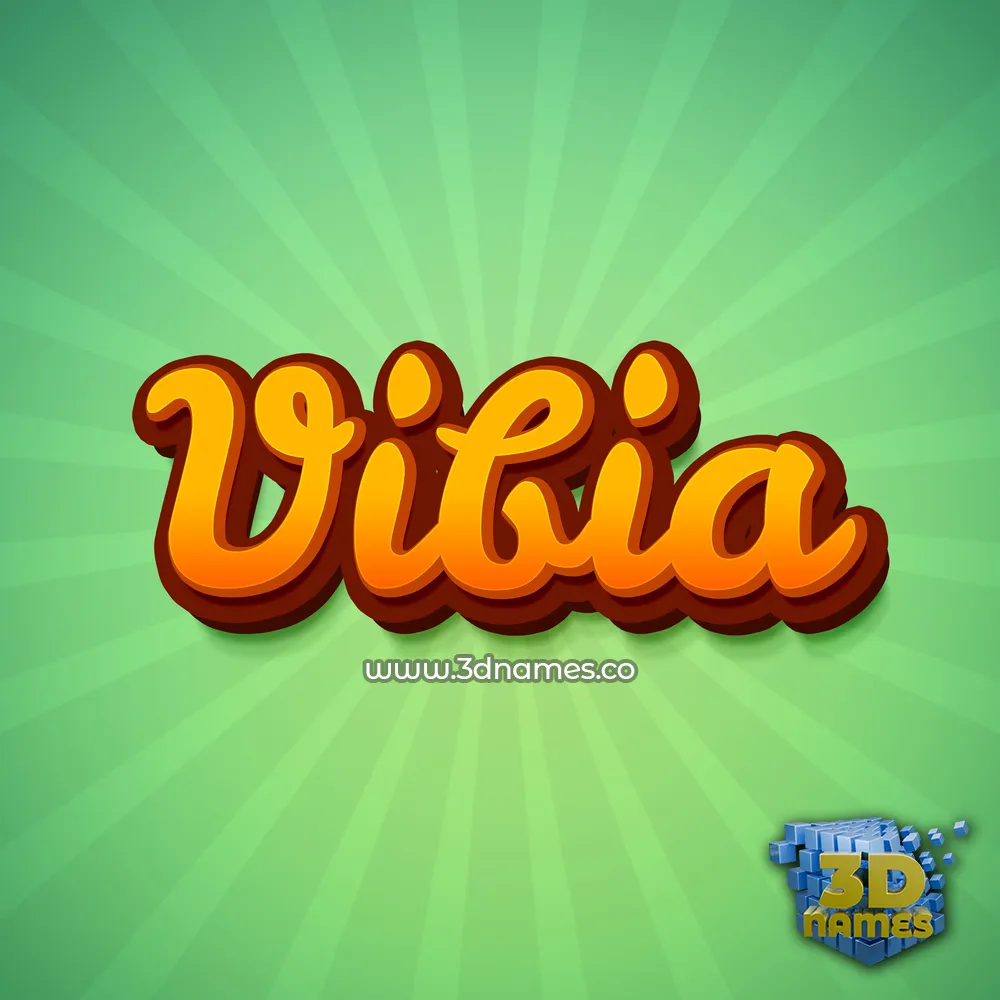 vibia in Green Rays style - 3D name wallpaper vibia in Green Rays style - 3D name wallpaper