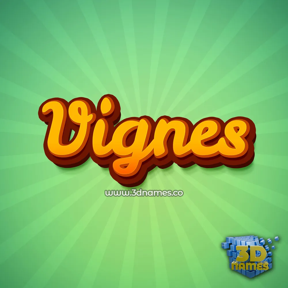 vignes in Green Rays style - 3D name wallpaper vignes in Green Rays style - 3D name wallpaper