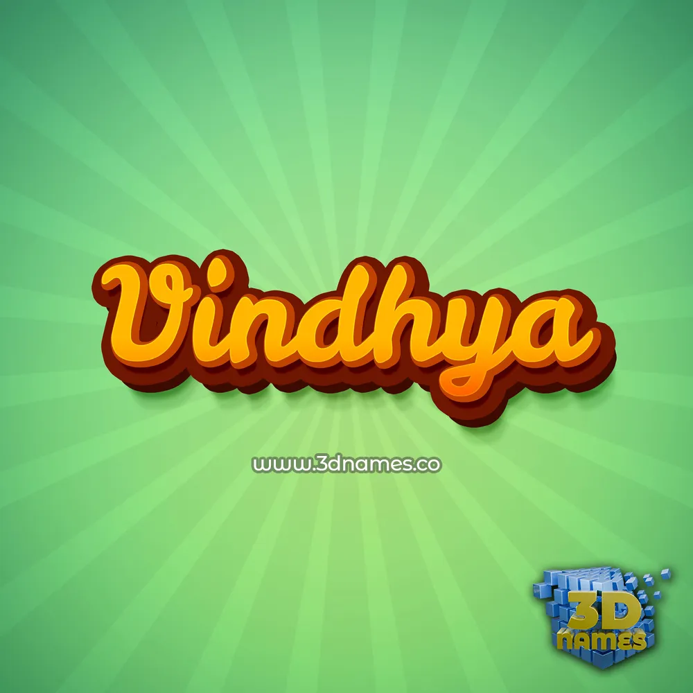 vindhya in Green Rays style - 3D name wallpaper