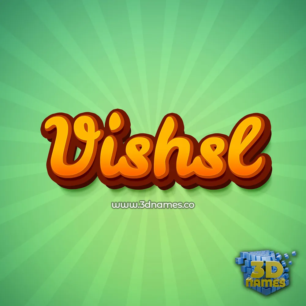 vishsl in Green Rays style - 3D name wallpaper vishsl in Green Rays style - 3D name wallpaper