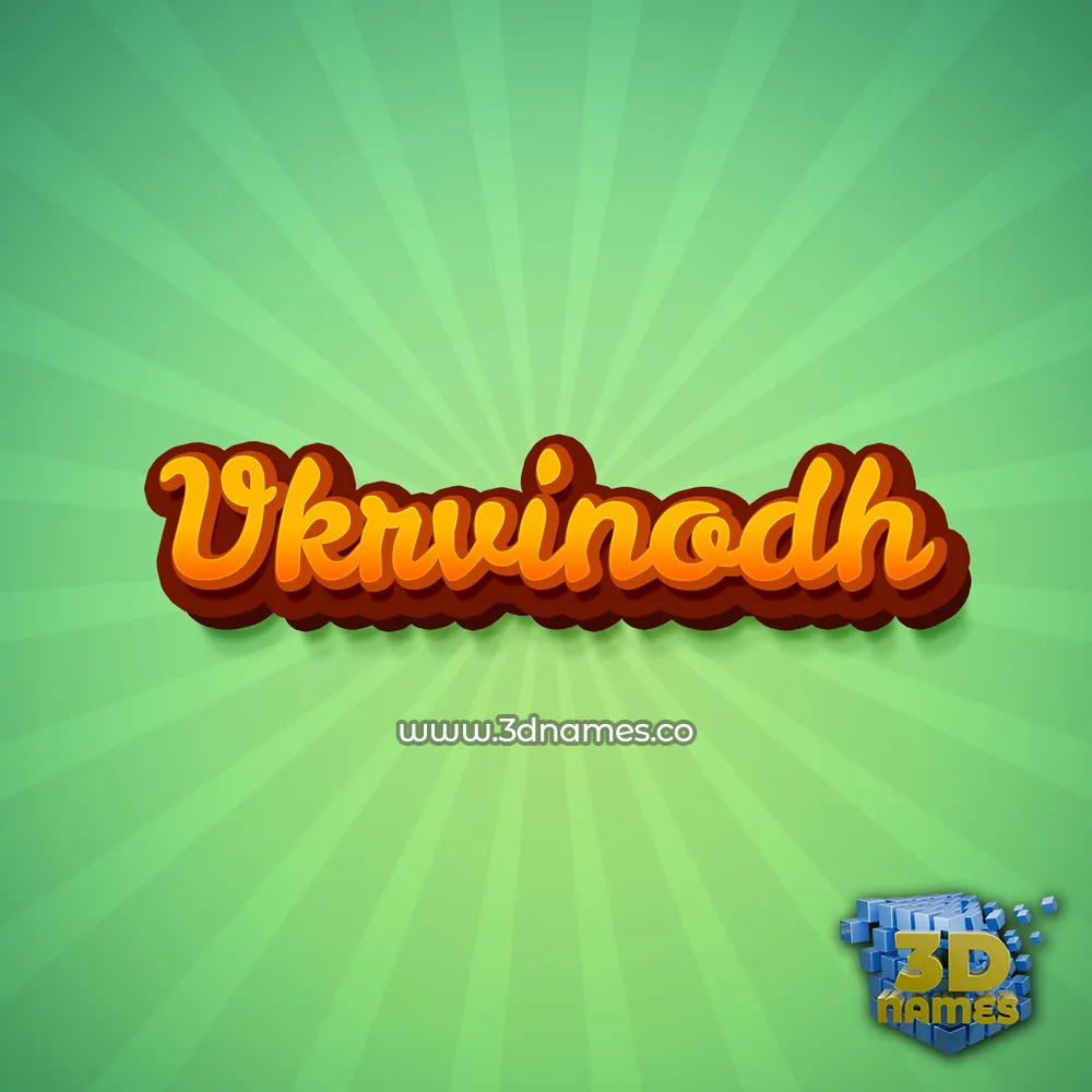vkrvinodh in Green Rays style - 3D name wallpaper vkrvinodh in Green Rays style - 3D name wallpaper