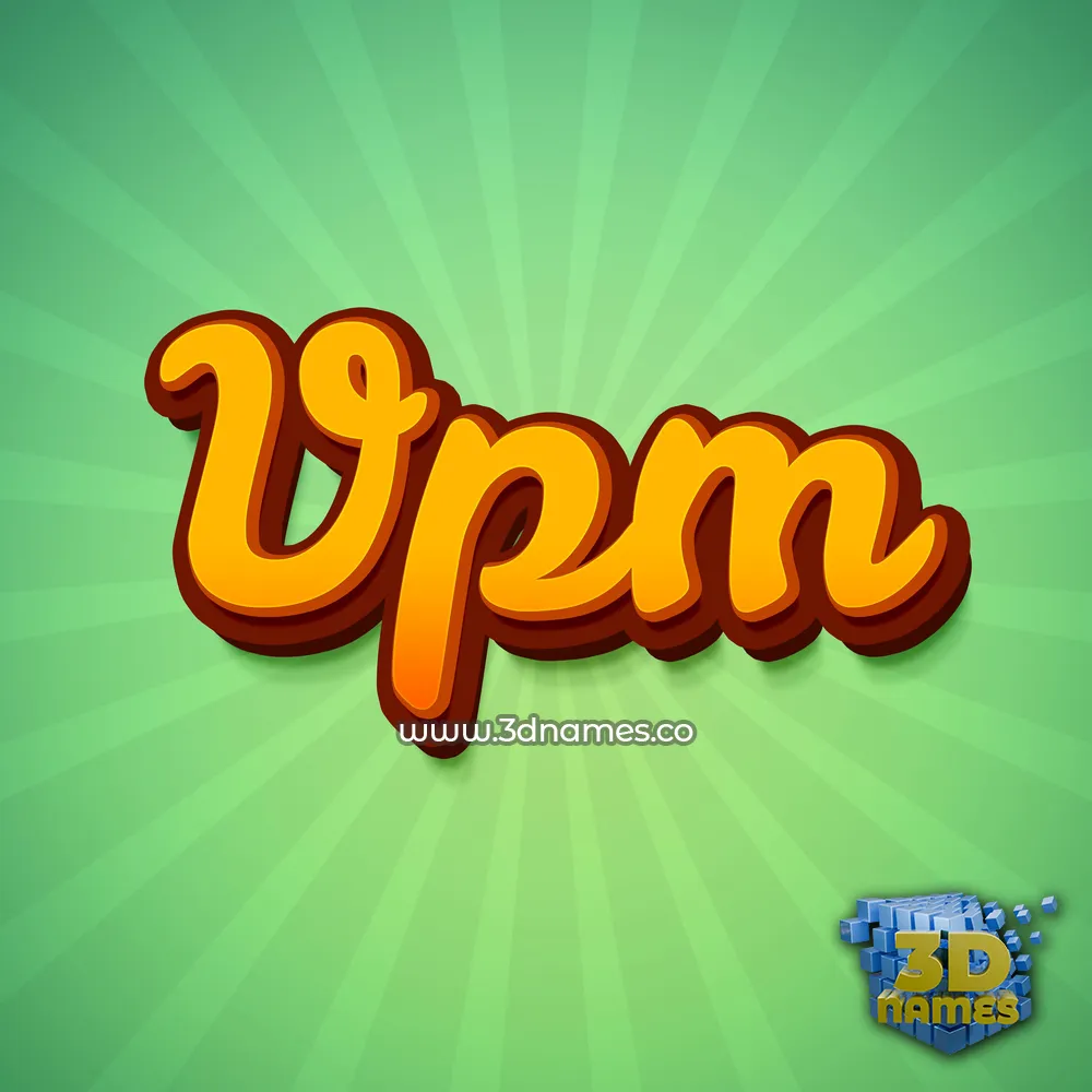 vpm in Green Rays style - 3D name wallpaper vpm in Green Rays style - 3D name wallpaper