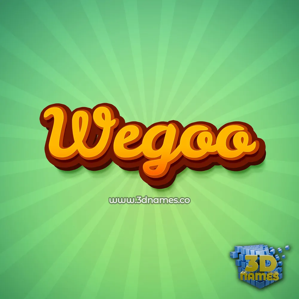 wegoo in Green Rays style - 3D name wallpaper wegoo in Green Rays style - 3D name wallpaper