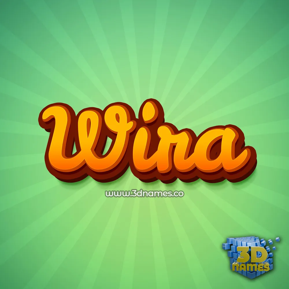wira in Green Rays style - 3D name wallpaper wira in Green Rays style - 3D name wallpaper