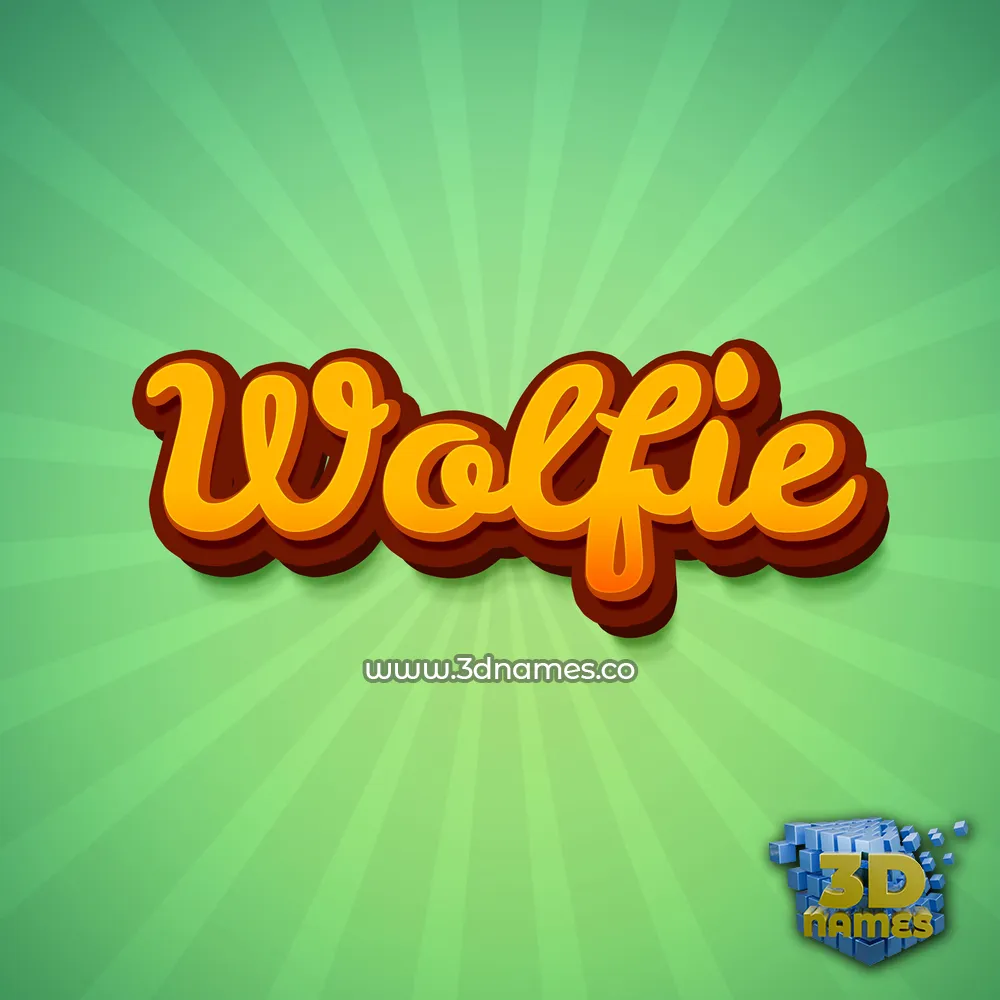 wolfie in Green Rays style - 3D name wallpaper wolfie in Green Rays style - 3D name wallpaper