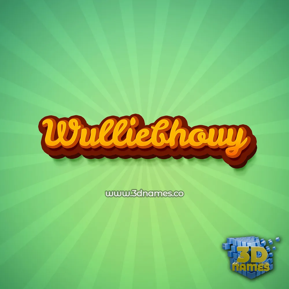 wulliebhouy in Green Rays style - 3D name wallpaper