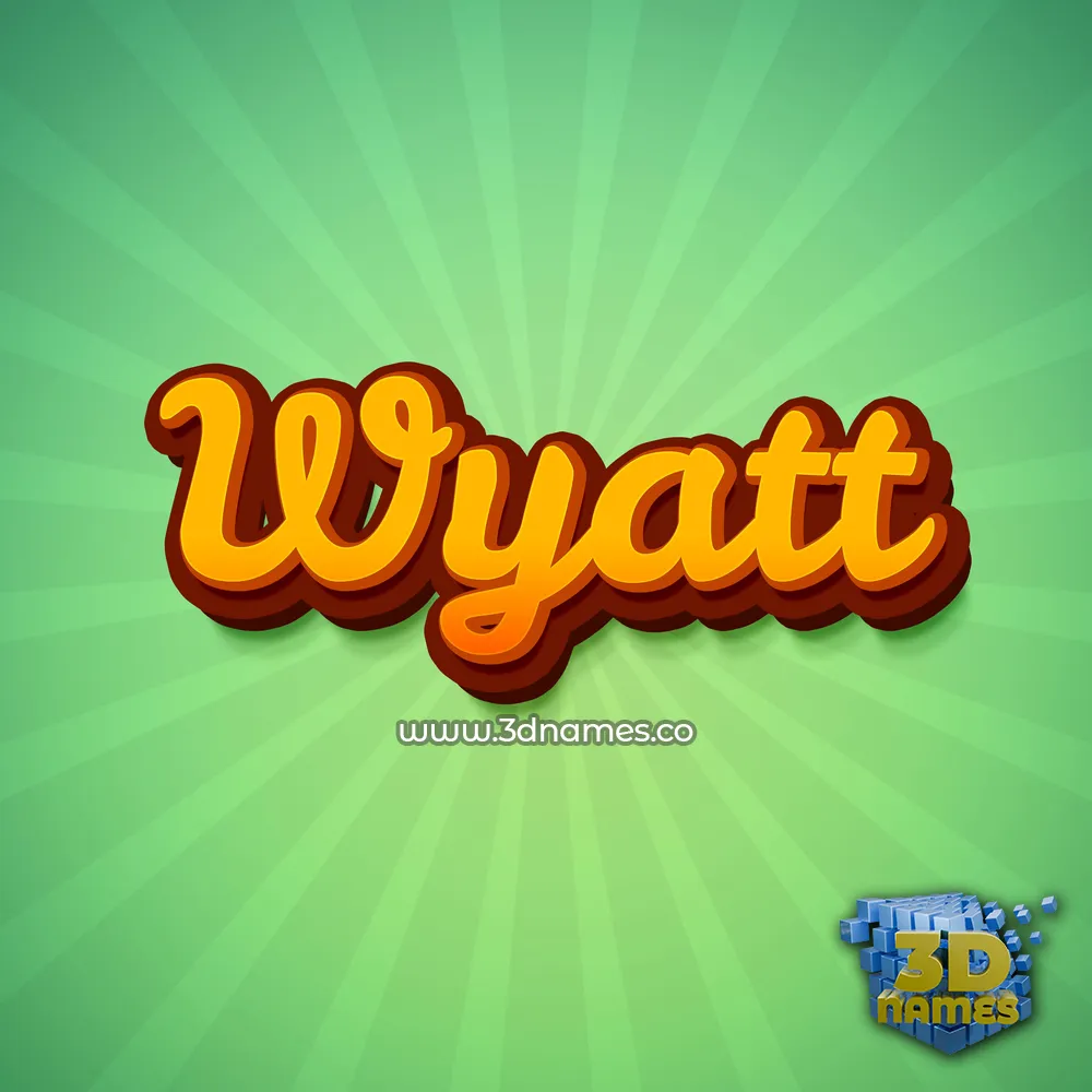 wyatt in Green Rays style - 3D name wallpaper wyatt in Green Rays style - 3D name wallpaper