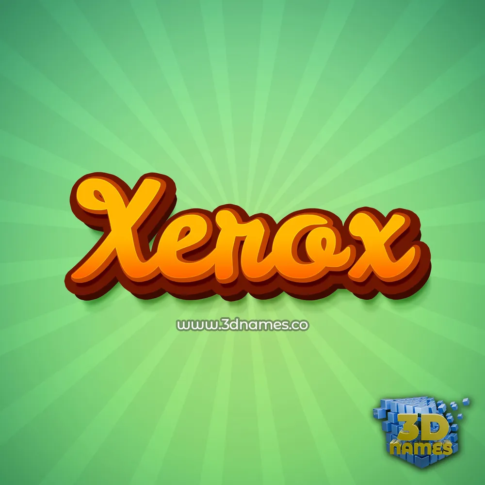 xerox in Green Rays style - 3D name wallpaper xerox in Green Rays style - 3D name wallpaper