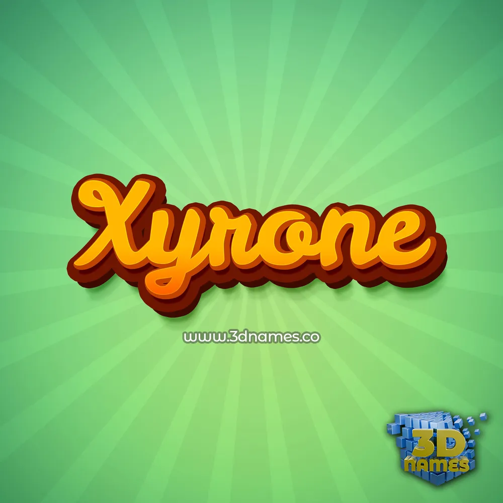 xyrone in Green Rays style - 3D name wallpaper xyrone in Green Rays style - 3D name wallpaper