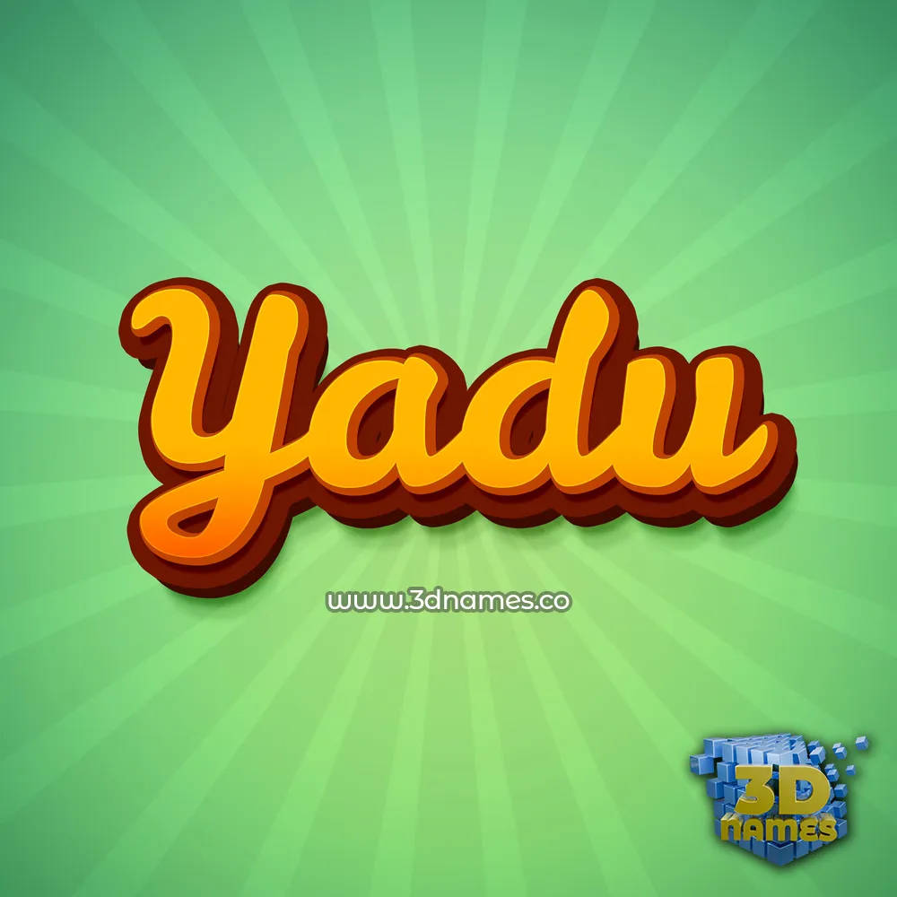 yadu in Green Rays style - 3D name wallpaper yadu in Green Rays style - 3D name wallpaper