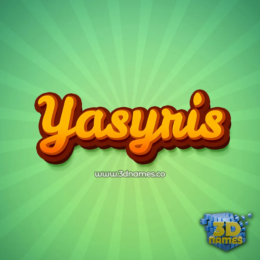 yasyris in Green Rays style - 3D name wallpaper yasyris in Green Rays style - 3D name wallpaper