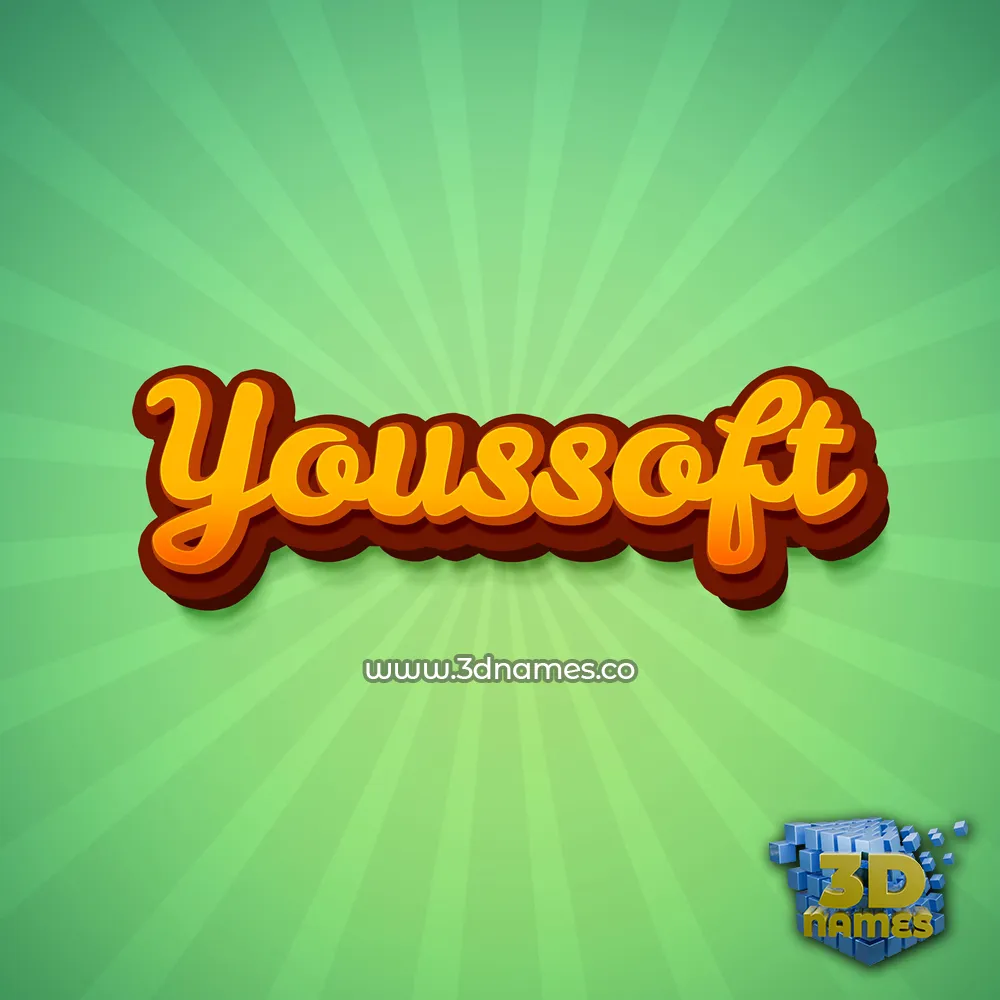 youssoft in Green Rays style - 3D name wallpaper youssoft in Green Rays style - 3D name wallpaper