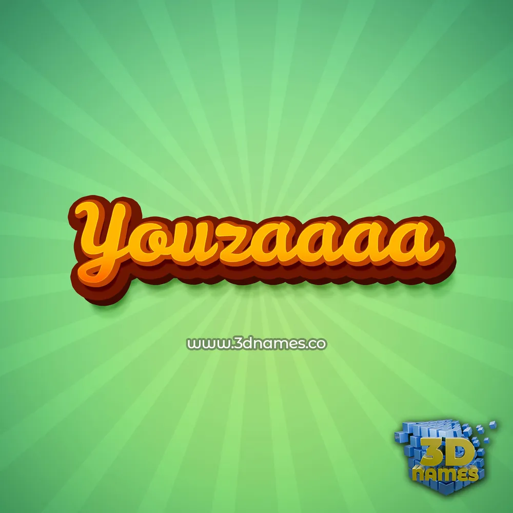 youzaaaa in Green Rays style - 3D name wallpaper youzaaaa in Green Rays style - 3D name wallpaper