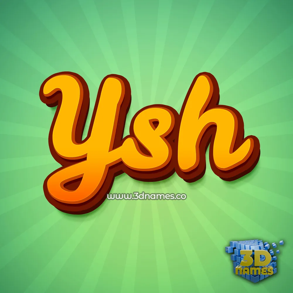 ysh in Green Rays style - 3D name wallpaper ysh in Green Rays style - 3D name wallpaper