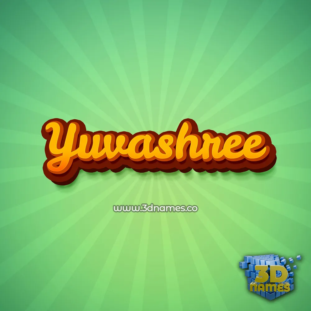 yuvashree in Green Rays style - 3D name wallpaper