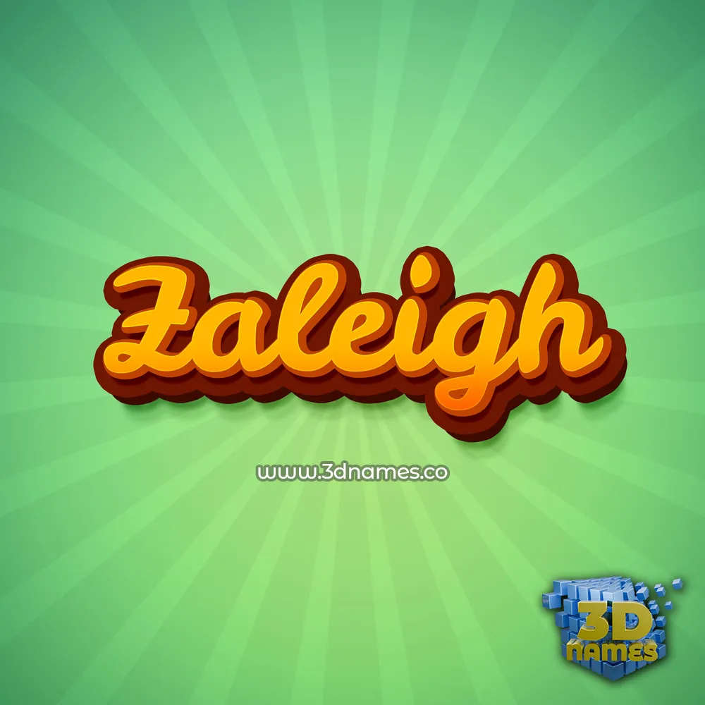 zaleigh in Green Rays style - 3D name wallpaper