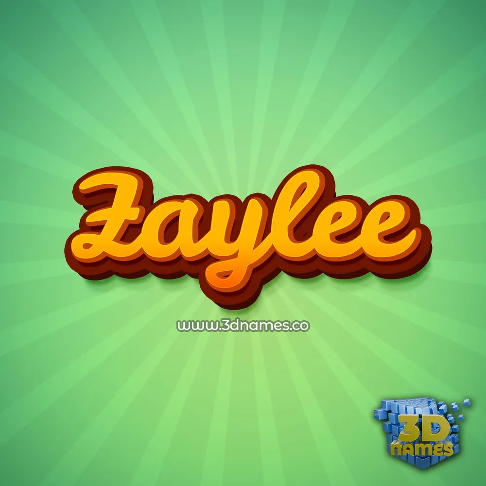 zaylee in Green Rays style - 3D name wallpaper