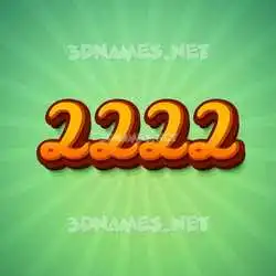 2222 in Green Rays style - 3D name wallpaper