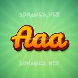 aaa in Green Rays style - 3D name wallpaper