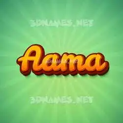 aama in Green Rays style - 3D name wallpaper
