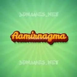 aamirnagma in Green Rays style - 3D name wallpaper