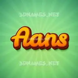 aans in Green Rays style - 3D name wallpaper