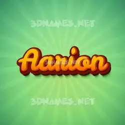 aarion in Green Rays style - 3D name wallpaper