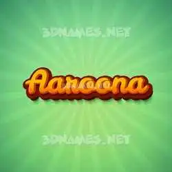 aaroona in Green Rays style - 3D name wallpaper