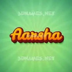 aarsha in Green Rays style - 3D name wallpaper